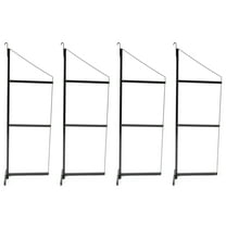 Kojem 4 Pack of 3 Tier Shipping Container Shelving Bracket 18" x 60" Universal for Heavy Duty Trailer Containers Cargo Shelf Hang & Hook Shelf Brackets Black