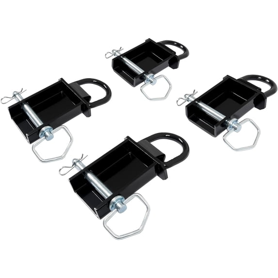 Kojem 4Pcs D-Ring Stake Pocket Removable D-Ring Stake Pocket 12000 lbs Trailer Flat Bed Replace for PK-SPTD4 Steel