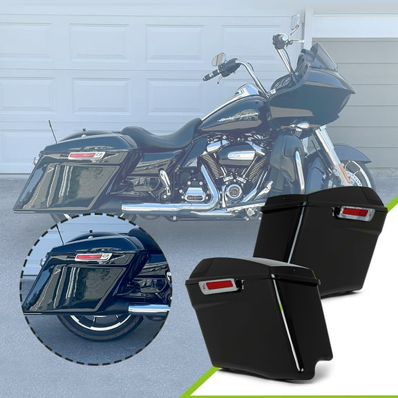 Kojem 5" CVO Hard Saddlebags w/Speaker Grills for Harley Touring Glide 14 15 16 17 18 19 20 21 22 23 with Audio Cover