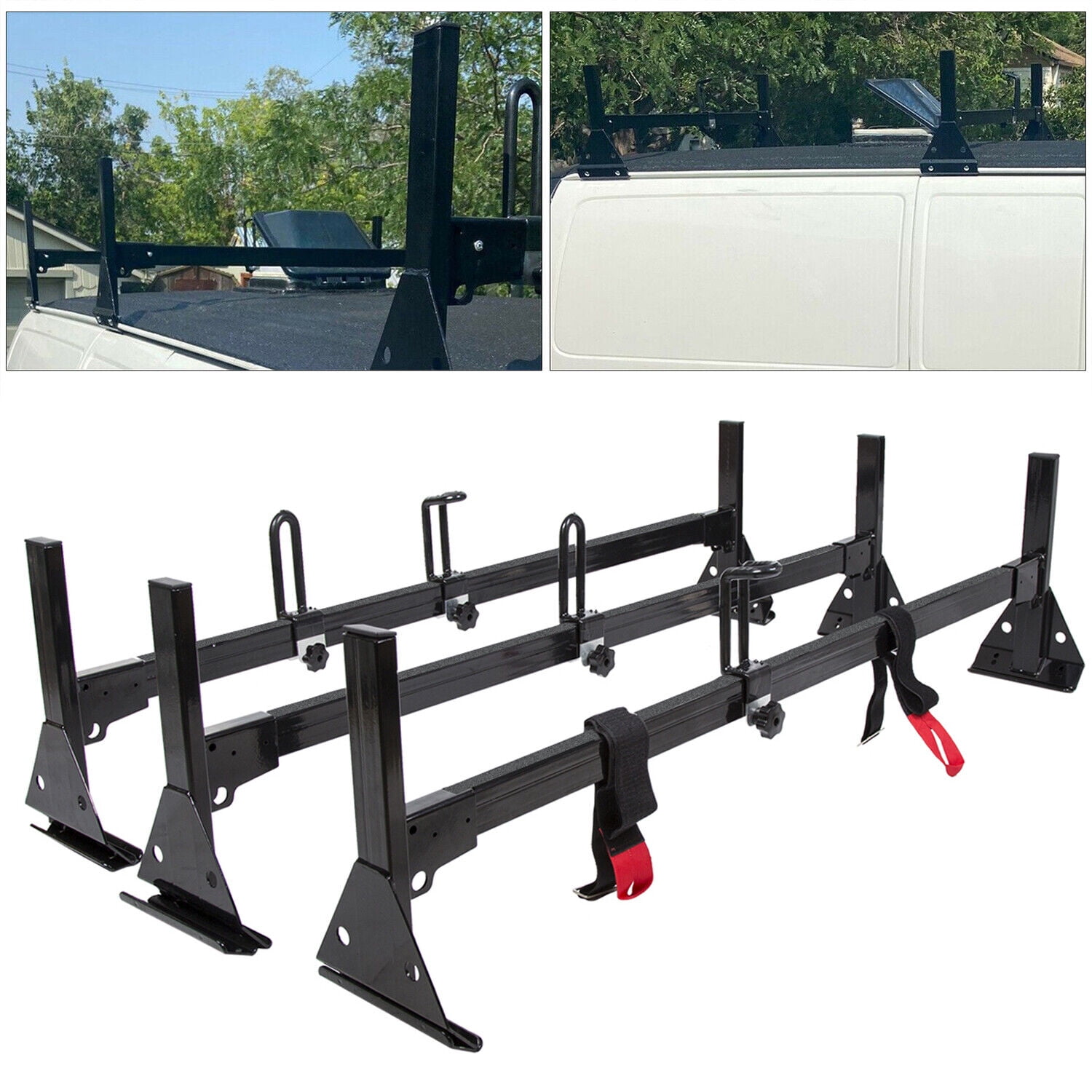 Kojem 59" Ladder Roof Racks 3 bar Van for 1996Up Chevy Express
