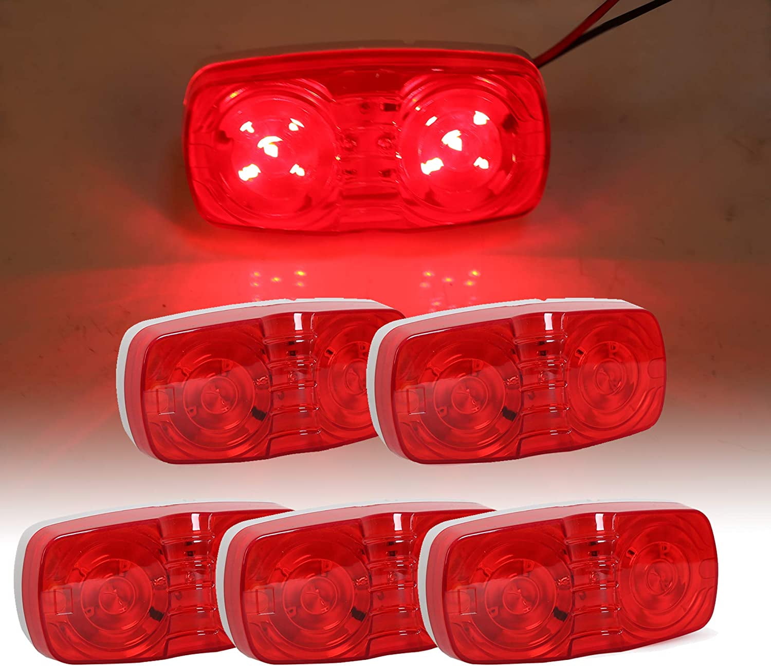 Partsam 2Pcs Dual Color 2.5 Inch Round 13 LED Marker Light...