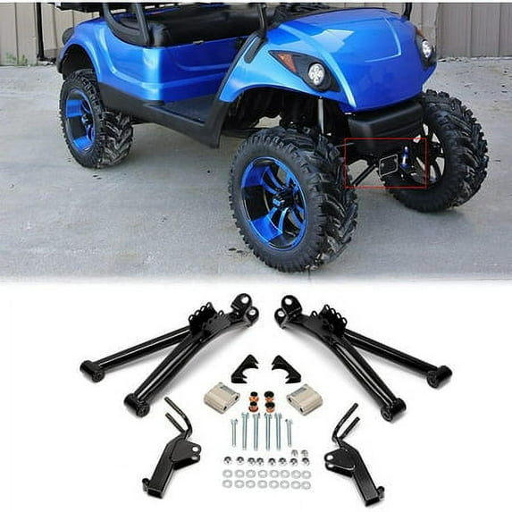Kojem 6" A-Arm Lift Kit for 1985-1995 Yamaha Enhanced Golf Cart G2 / G9 Electric/Gas Model Powder Coated