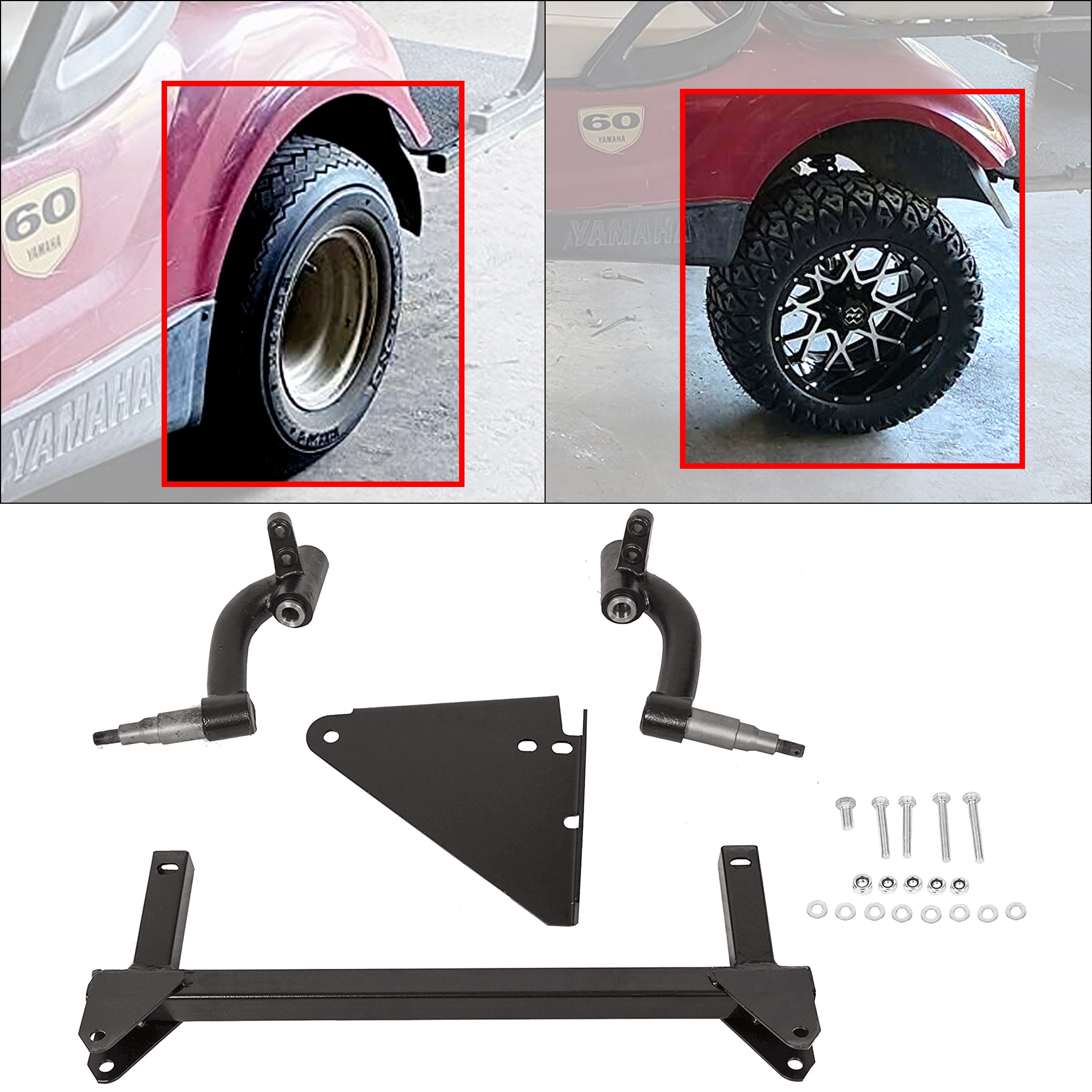 Kojem 6" Spindle Lift Kit for 2007-2017 Yamaha G29 Drive Golf Carts (Gas & Electric)