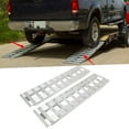 thumbnail image 1 of Kojem 60"x15" Aluminum 6800 LBS Loading Trailer Ramps for Truck Car Auto ATV UTV Universal Hook Attaching End Knife Foot 1 pair, 1 of 13