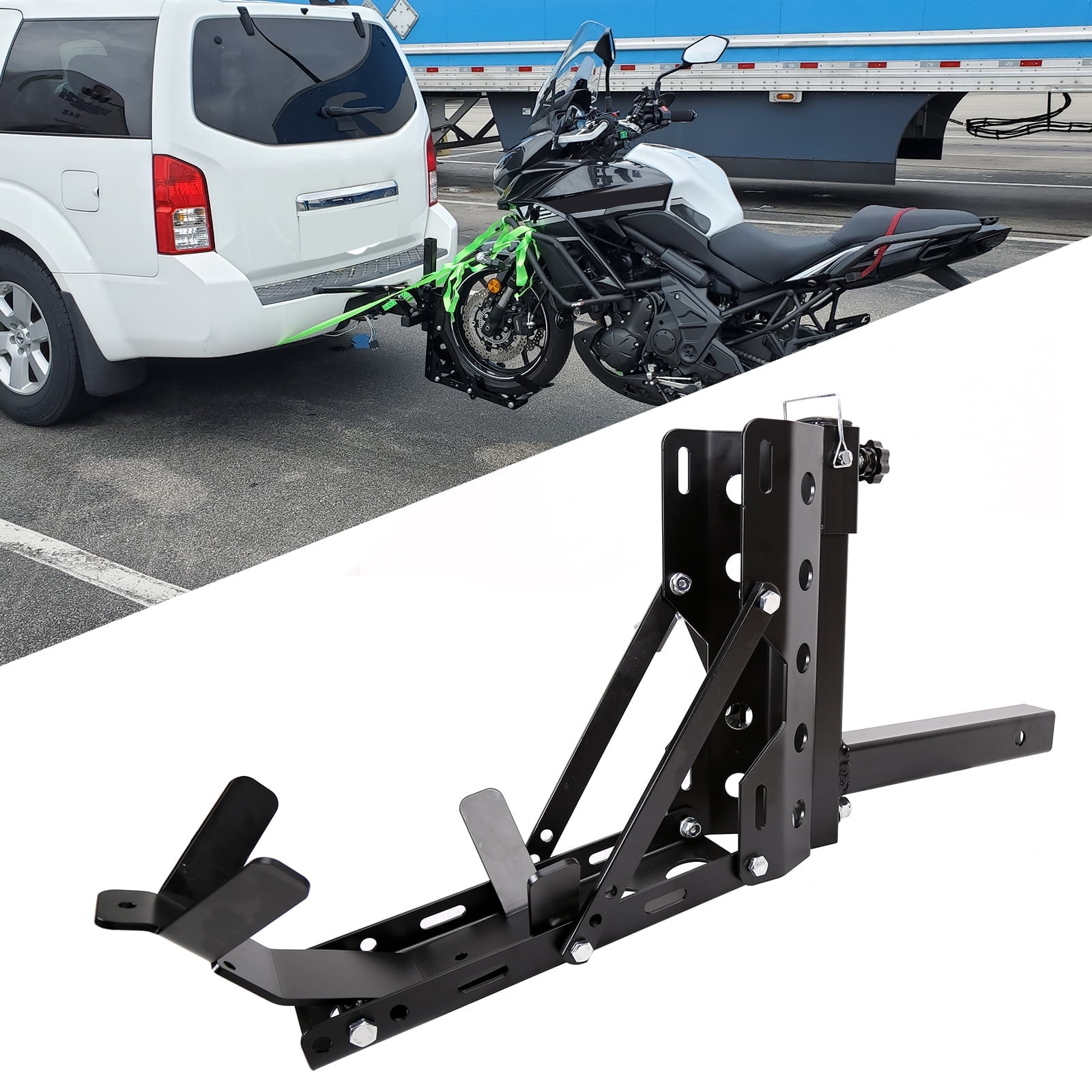 Kojem 800lb Heavy Duty Steel Motorcycle Trailer Hitch Carrier Tow Dolly Hauler Mount Rack Walmart