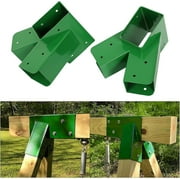 Kojem A-Frame Swing Set Brackets Set for DIY Wooden Swing Lumber  Mounting Beam Construction Green Heavy Duty Steel Bolts Included 2 Brackets