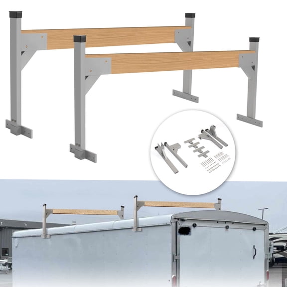 Kojem Adjustable Roof Ladder Rack Bracket Kit 100 lbs, Aluminium Silvery, 22 x 9 x 5 inches