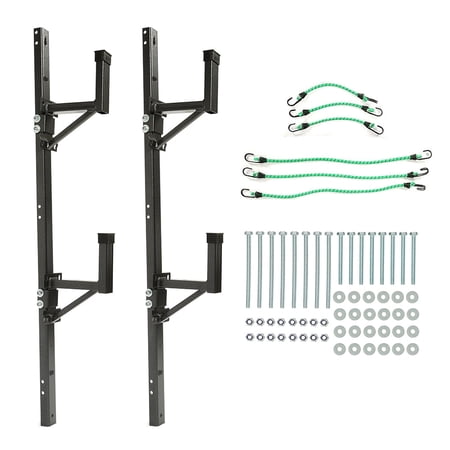 Kojem Adjustable Universal Trailer Ladder Rack, Side Mount, 2 Bars, for Enclosed Cargo Trailers