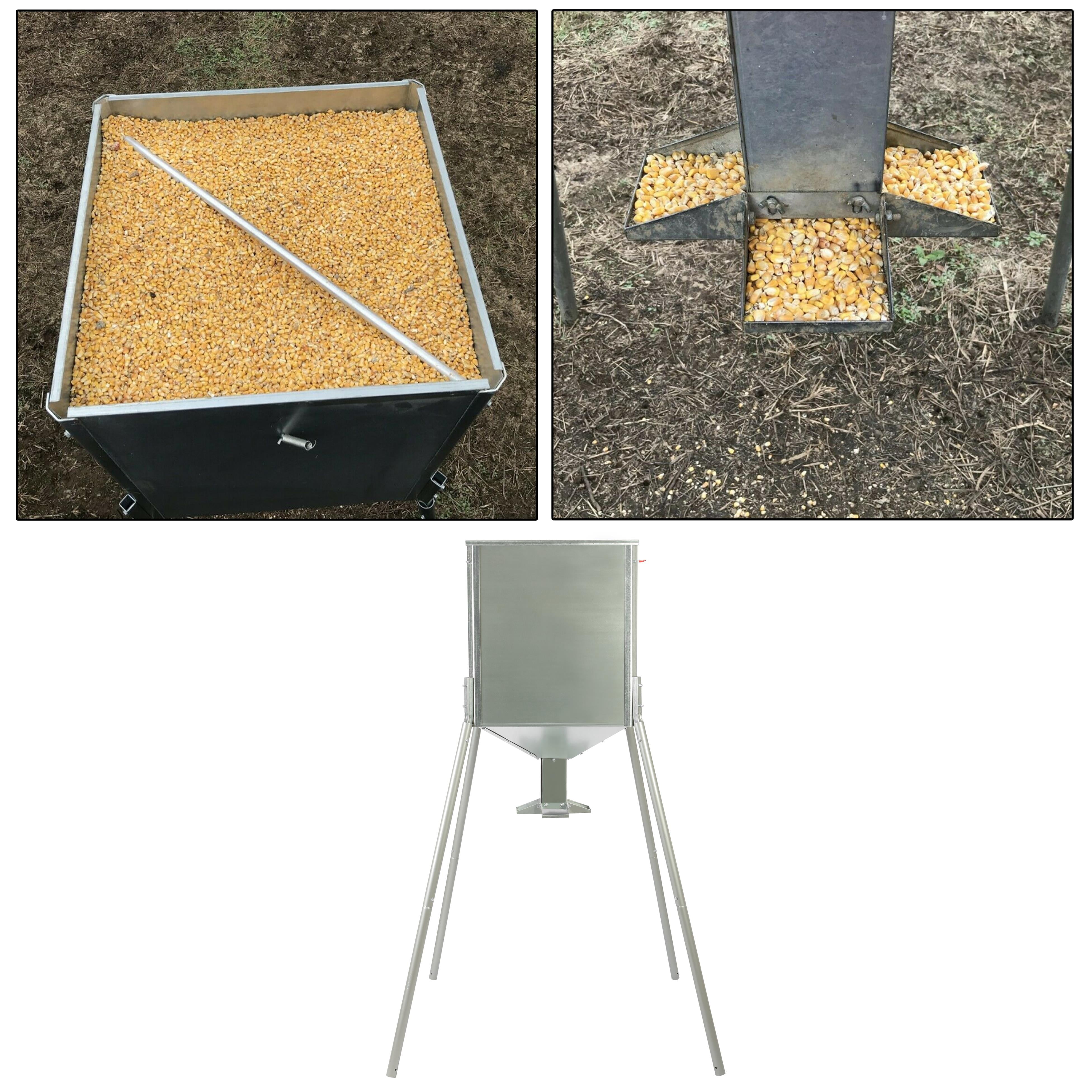 Kojem All Season Outdoors Feedbank Hunting Feed Station 450 LB Capacity Deer and Wildlife Feeder
