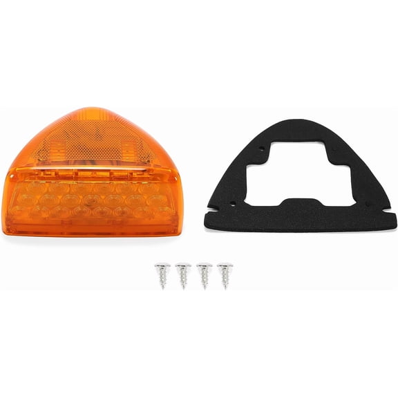 Kojem Amber Headlight Compatible with Peterbilt 357365378379359 Ptc Turn Lamp Park Indicators Amber Lens 1pc