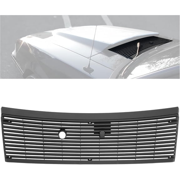 KOJEM Cowl Vent Grille Compatible with 1983-1993 Ford Mustang Replacement for E3ZZ6102228A FO1271100 Wiper Cowl Grill Top Cover ABS