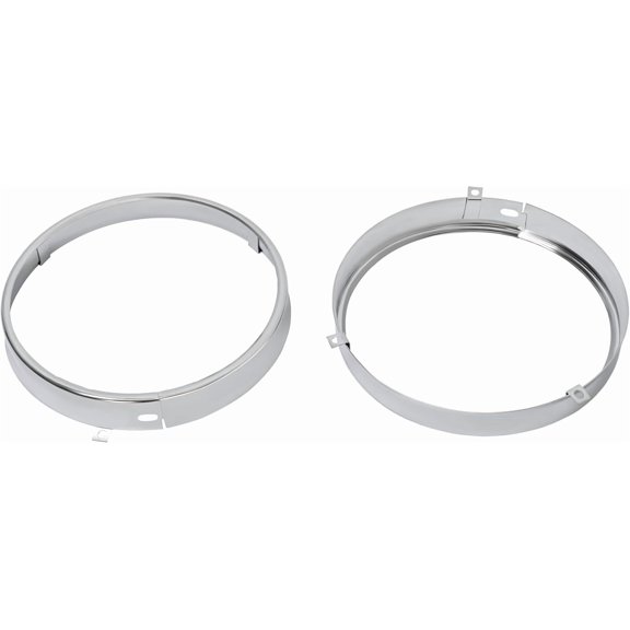 Kojem Headlight Retaining Ring Compatible with 1964-1972 Chevrolet Chevy Chevelle/El Camino/Impala 1966-1970 Pontiac GTO/LeMans/Tempest Headlamp Molding Steel Chrome Silvery