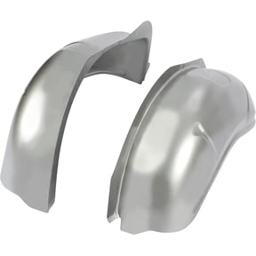 Kojem Bare Metal Alloy Steel Fender Compatible with 1962-1965 Chevrolet Chevy Ii Inner Wheelhouse Fender Liners Wheel Well Guards Mud Flaps 2 Pcs 1962-1965