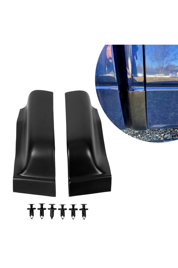Black ABS Plastic Cab Corner Covers for 2004-2008 Ford F150 Crew Cab 05 06 07