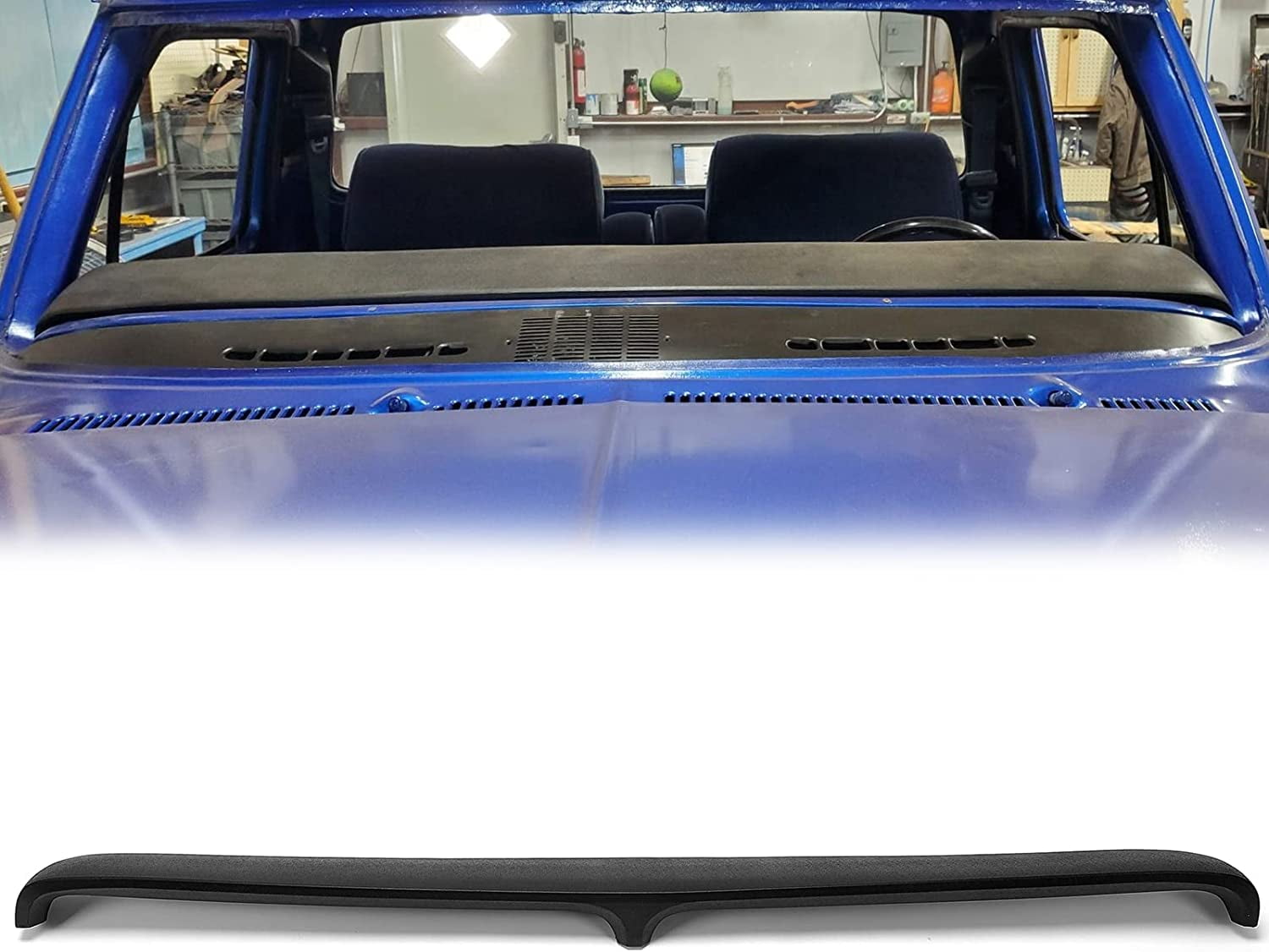 Kojem Black Dash Cover Dash Pad Dashpad Replaces 1973-1979 Ford F100 F150 F250 F350 Bronco