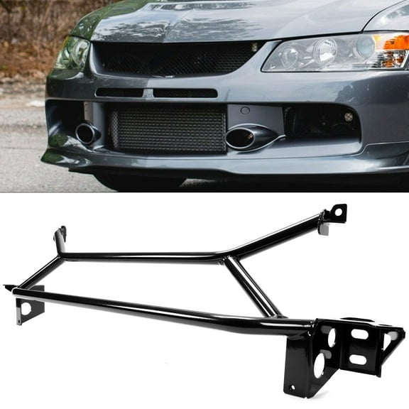 Kojem Black Front Power Brace Support For 2003-2006 Mitsubishi Lancer EVO 7 8 9