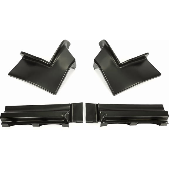 Kojem Black Plastic Bumper Compatible with 1979-1985 Buick Riviera 4 Pieces Painted Black 1979-1985