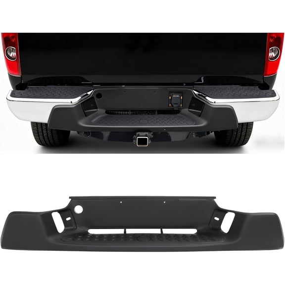 Kojem Black Plasticpp Bumper Compatible with 2004-2012 Chevy Chevrolet Colorado Gmc Canyon For Models Wo Xtreme Edition Package Towing Package Replace For Gm1196102