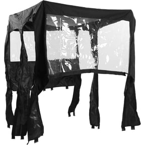 Kojem Black Plasticpvc Seat Compatible with 2010-2014 Polaris Rzr4 800 Rzr4 Xp900 4 Seat Utv Models Wzipper Half Doors Cab Protection 2010-2014