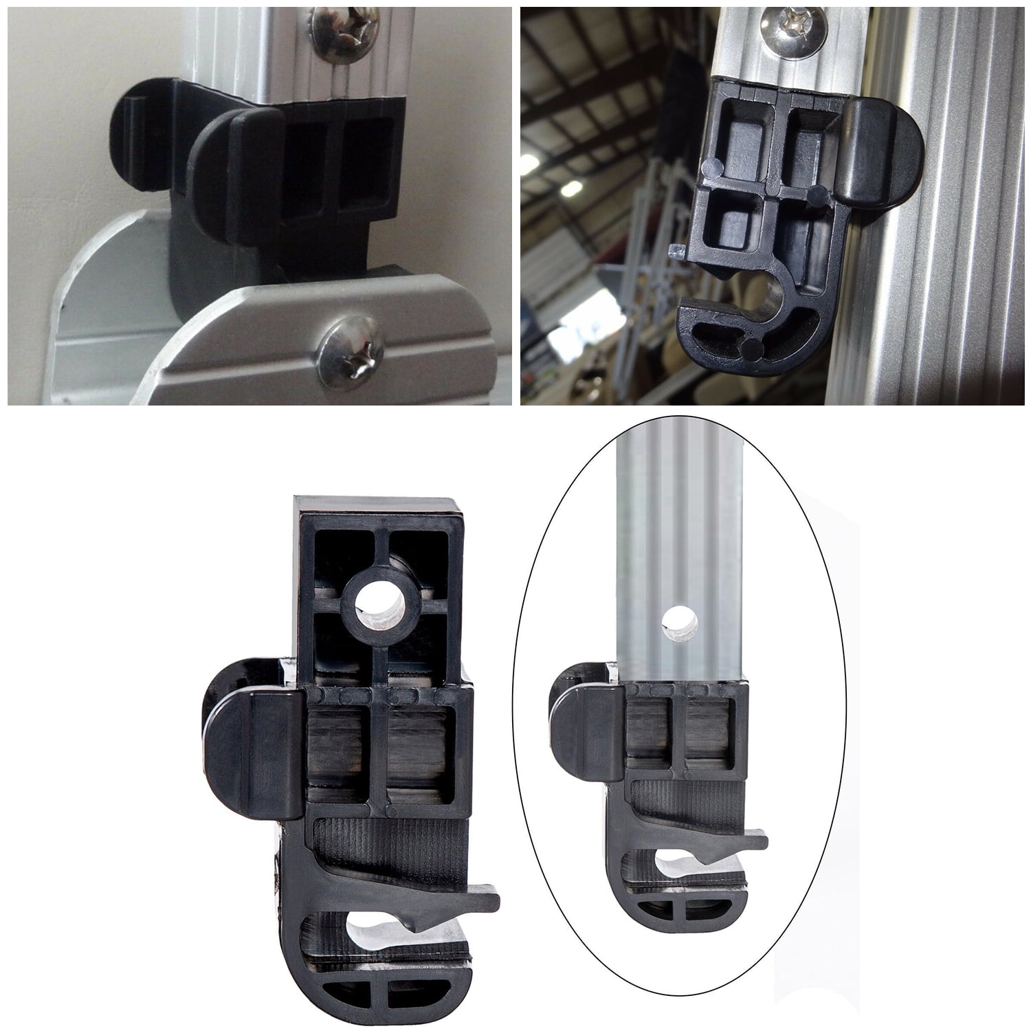 Kojem Black Pontoon Bimini Top Latch Connector Bracket Plastic Replacement for 002957