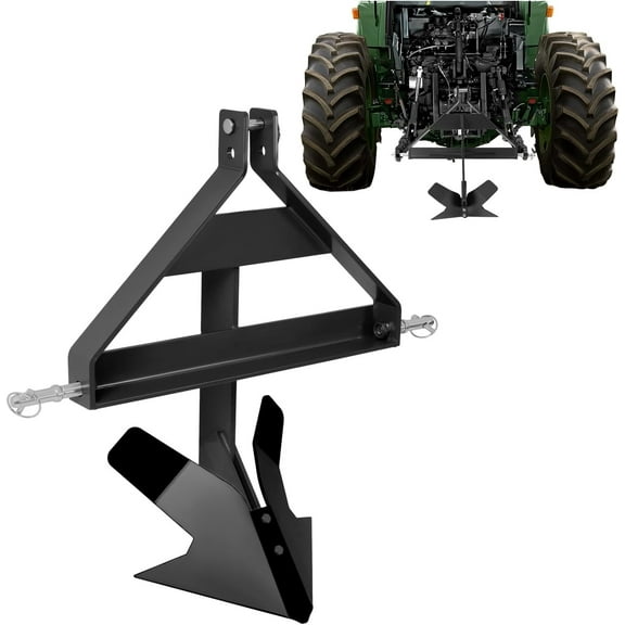 Kojem Black & Raw Steel 3-Point Middle Buster for Category 1 Tractors