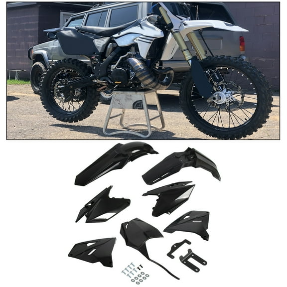 Kojem Black Restyled Complete Replica Plastics Kit for Suzuki RM125 2001-2007 RM250 2001-2008