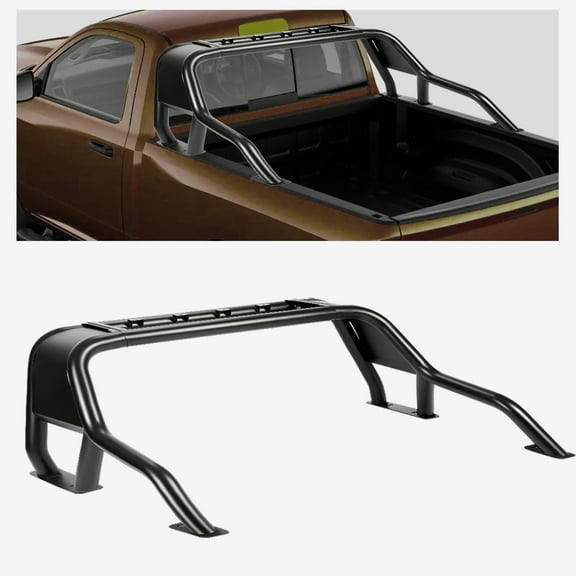 Kojem Black Roll Bar Bed Cargo Sport Rack Head, Steel Black