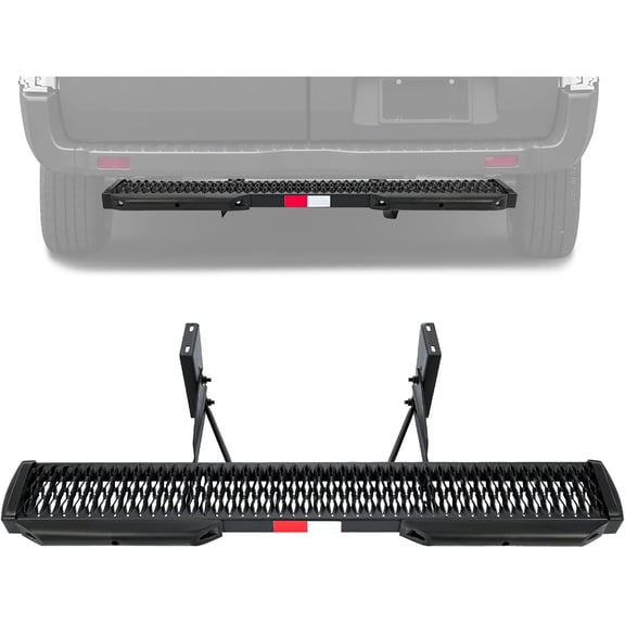 Kojem Black Steel Plastic Bumper Compatible with 2015-present Ford Transit 150 250 350 Rear Step Running Board Cargo Van Rear Bumper Guard Step 2015