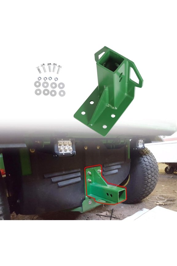 Bolt-On Rear Trailer Hitch Receiver, Fit for John Deere Gator 4x2 6x4, Green