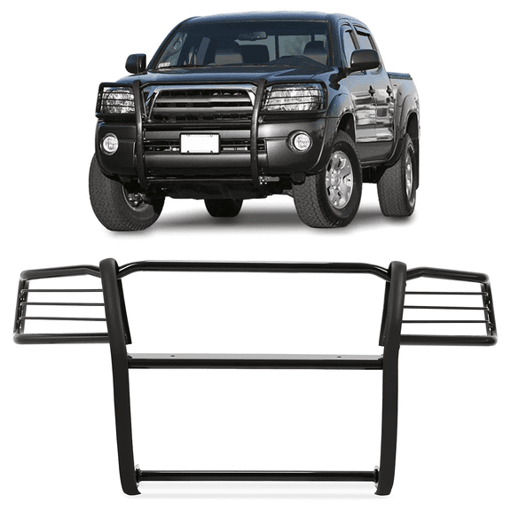 Kojem Front Bumper Grille Brush Guard for 2005-2014 Toyota Tacoma Protector Black Powder Coated Steel