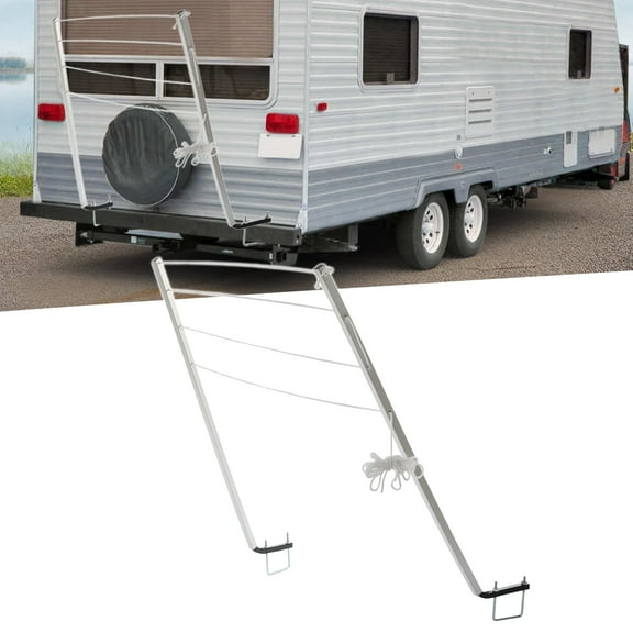Kojem Bumper Mount Versatile Clothes Line Clothesline 48" Long Aluminum Portable for 4" Square RV Camper Travel Trailer Bumper - Convenient, Fast and Save Space Collapsible Clothes Dry Racks