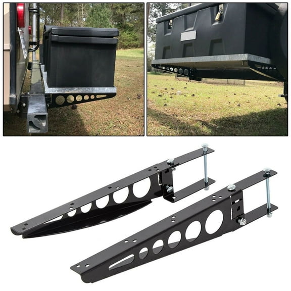 Kojem Bumper-Mounted Cargo Support Arms 4" Square RV Bumper Mounting Generator Carrier Box Bracket Racks A Pair