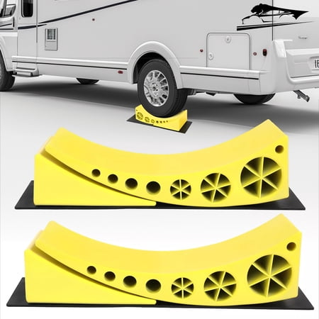Kojem Camper Leveler 2 Pcs 35000lbs Curved RV Levelers Camper Leveling Honeycomb Blocks Chocks for Trailers Campers Vans Trucks