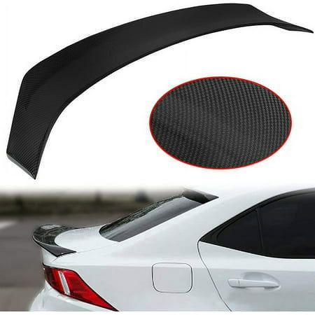 Kojem Carbon Fiber Style Rear Trunk Spoiler Wing Lid Compatible with 14-20 Lexus IS200T IS250 IS300 IS350 | Durable Plastic