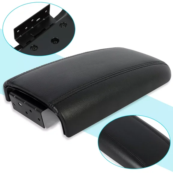 Kojem Center Console Armrest Lid for 2002-2009 Trailblazer Envoy 2003-2008 Ascender 2005-2009 Saab 9-7x 2002-2004 Bravada 2004-2007 Rainier W/Latch (W/Leather Co