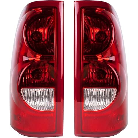 Kojem Chrome Trim Compatible with 1999-2004 Chevy Silverado Gmc Sierra Stepside Chrome Housing Clear Lens 1999-2004