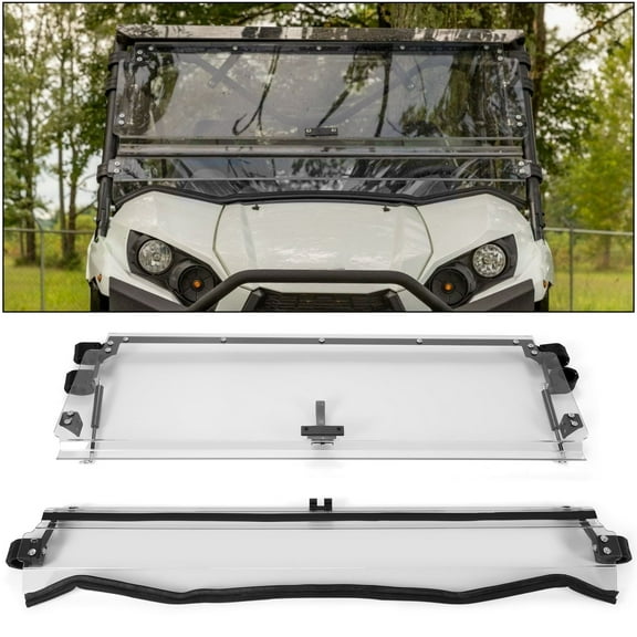 Kojem Clear Flip Windshield Open Vented Closed Windscreen for Honda Pioneer 1000 / 1000-5 20162017 2018 2019 2020 2021