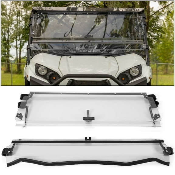 Kojem Clear Flip Windshield Open Vented Closed Windscreen for Honda Pioneer 1000 / 1000-5 20162017 2018 2019 2020 2021