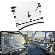 Kojem Clear Front Flip Windshield 2-in-1 Fold Down Windscreen Scratch Resistant for Polaris RZR 800/ S 800/ 4 800/ XP 900/ 4 900 2008-2014