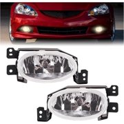 Kojem Clear Lens Bumper Compatible with 2006-2008 Acura Tsx Front Bumper Fog Light Lamp Clear Lens Replacement For 2006-2008 Replacement For 33951seca01