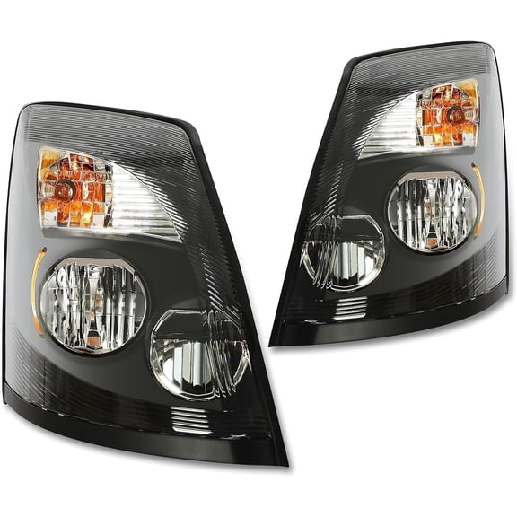 Kojem Clear Lens Headlight Compatible with 2003-2017 Volvo Vnl Led Highlow Beam Left Right Side total 3 Packages 2003-2017