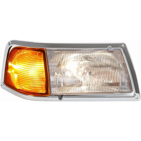 Kojem Clear Lensamber Lens Headlight Compatible with Peterbilt 375 385 Halogen Headlamps Clear Lensamber Lens Passenger Side