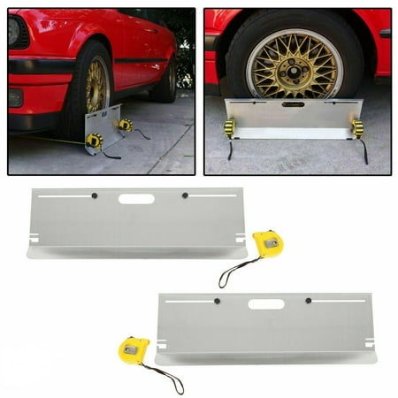 Kojem Compact Toe Plates Wheel Alignment Tool Set, 2 Pieces, Silver, High Quality Aluminum