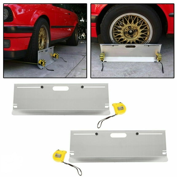 Kojem Compact Toe Plates Wheel Alignment Tool Set, 2 Pieces, Silver, High Quality Aluminum