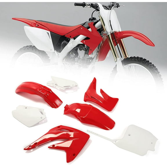 Kojem Complete Plastics Kit White/Red for Honda CR85R CR85RB 2003-2007 04 05 06 HOKIT109999
