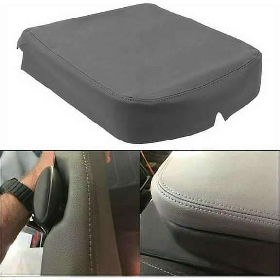 Kojem Console Lid Armrest Cover Skin Microfiber Leather Compatible with 2002-2008 Dodge Ram