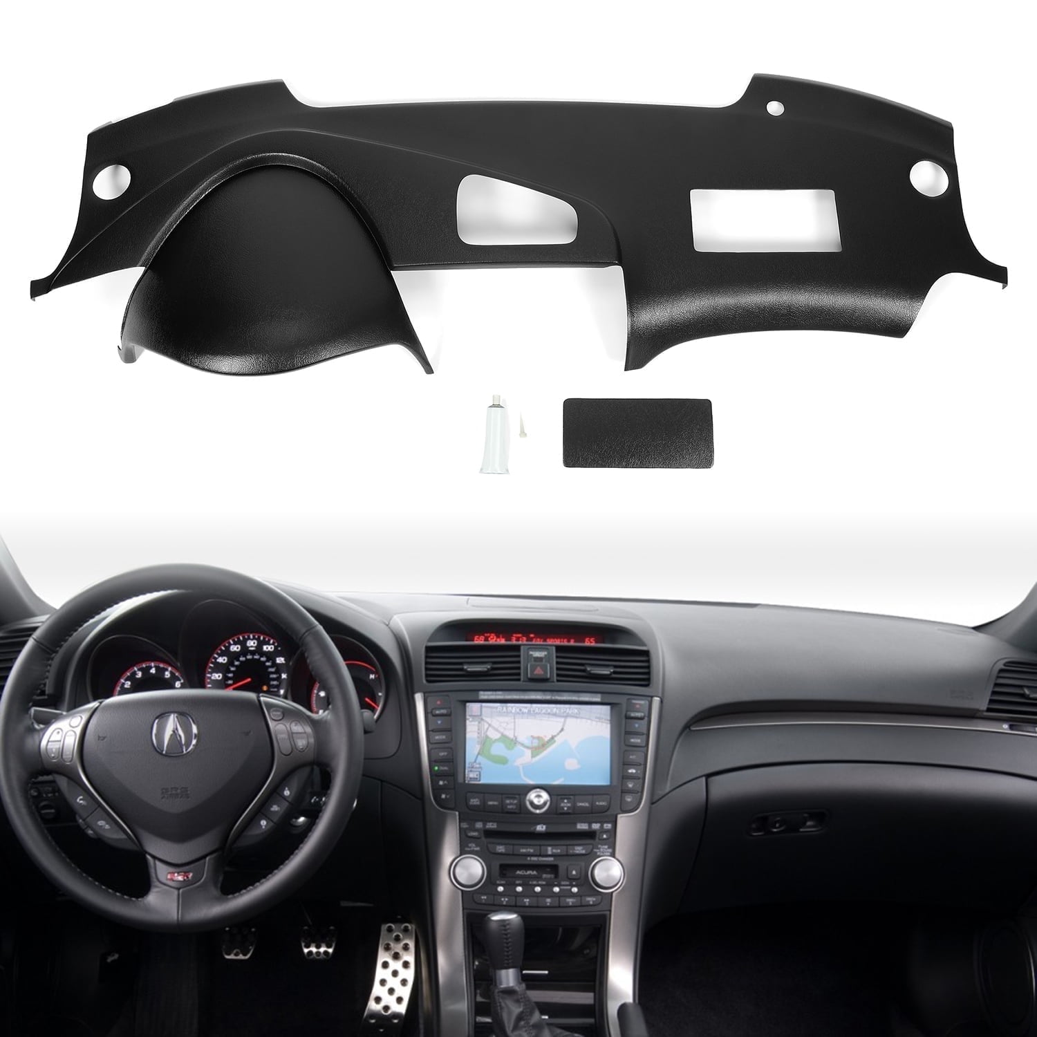 Kojem Dash Board Cover Cap Bezel Trim Overlay Black for 04 05 06 07 08 Acura TL