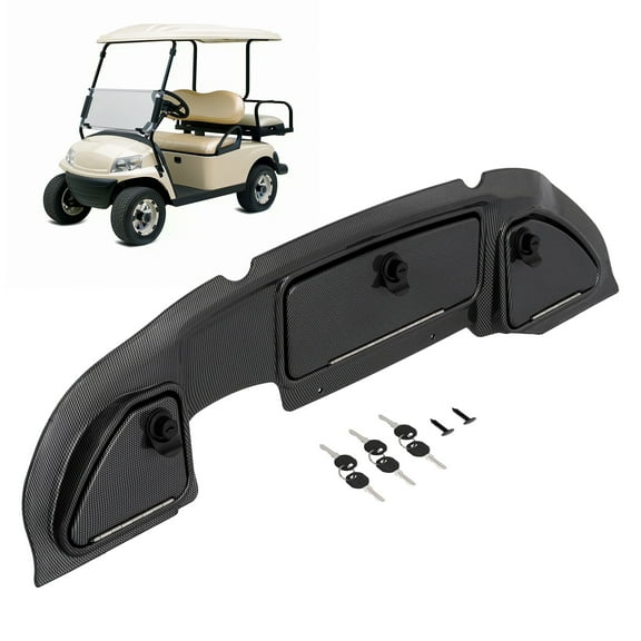 Kojem Dash Cover Compatible with 2004-2008.5 Club Car Precedent Golf Cart Carbon Fiber Color Fiber Three Door Dashboard Cover Dash Cap
