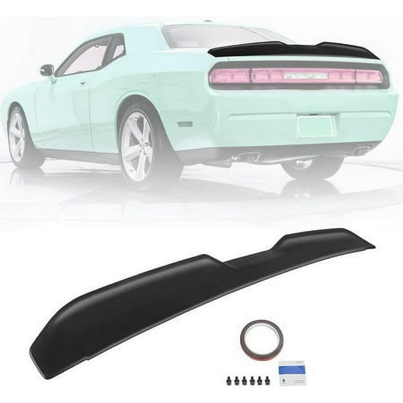 Kojem Demon Style Black Matte Black Rear ABS Lip Wing Trunk Spoiler Plastic for 2008-2017 Dodge Challenger