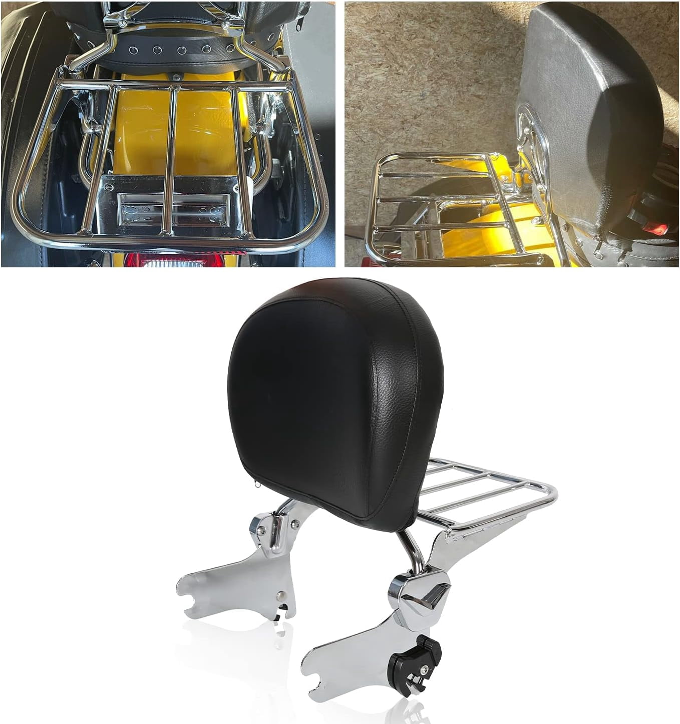 Sissy Bar Backrest & Luggage Rack For 99+ Yamaha Road Star 1600/1700 Motorcycles 1 thumbnail image